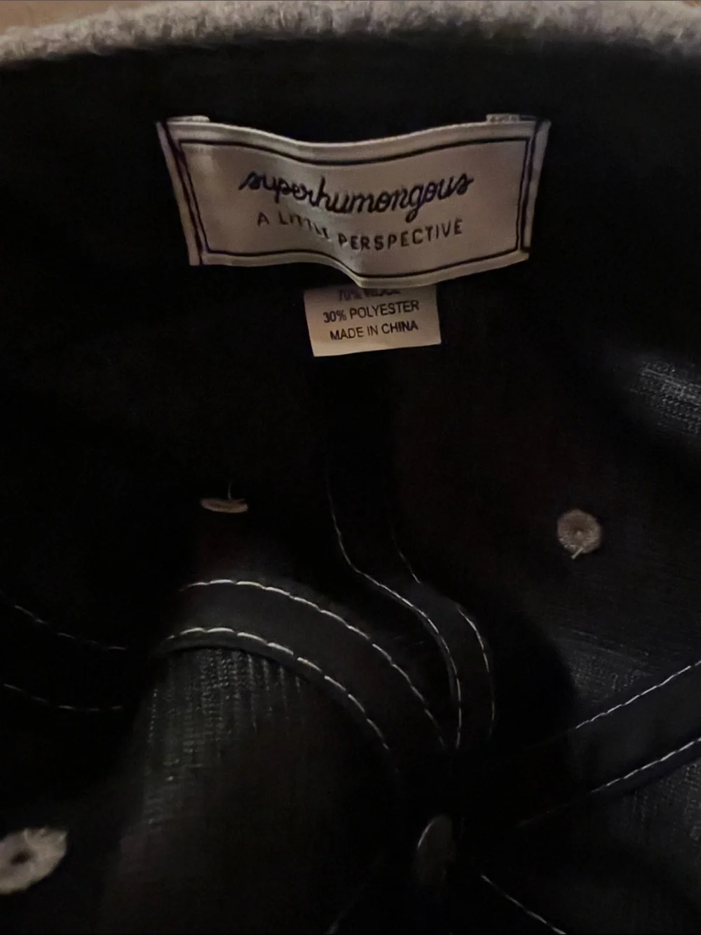 SUPERHUMONGOUS Gray Italian Melton Wool Baseball Cap
